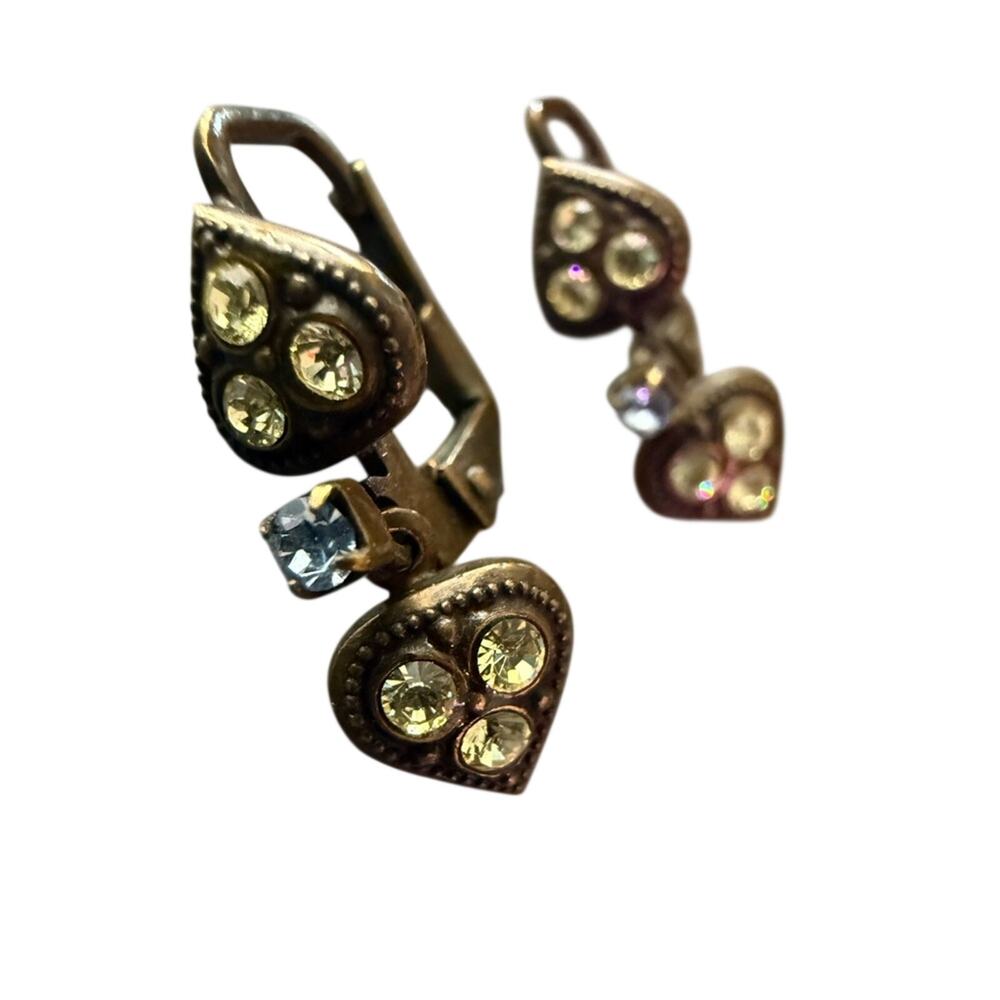 Sorrelli Crystal Brass Tone Dangle Earrings